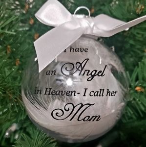 Clear Christmas Memorial Ball Ornament